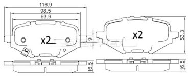 Колодки SAT ST-28-0219 купить,NaN