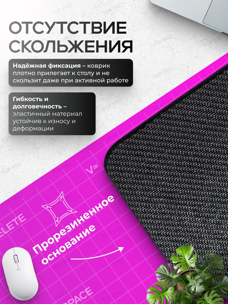 Коврик для мыши I-Lin горячие клавиши MacOS 900x400x3 мм красный