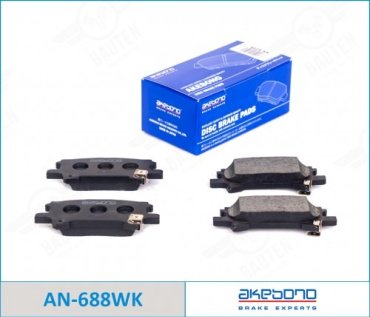 Колодки AKEBONO задние AN688WK 4 шт купить,NaN