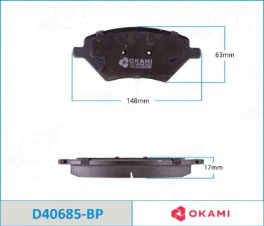 Колодки Okami D40685BP купить,NaN