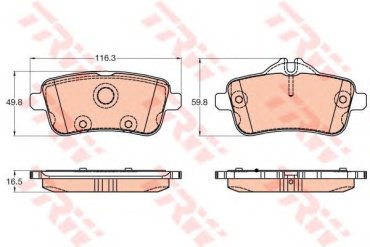 Колодки TRW задние GDB1947 4 шт купить,NaN