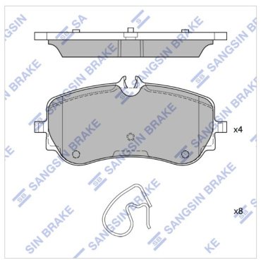Колодки HI-Q задние SP4402 4 шт купить,NaN
