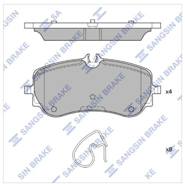 Колодки HI-Q задние SP4402 4 шт купить,NaN