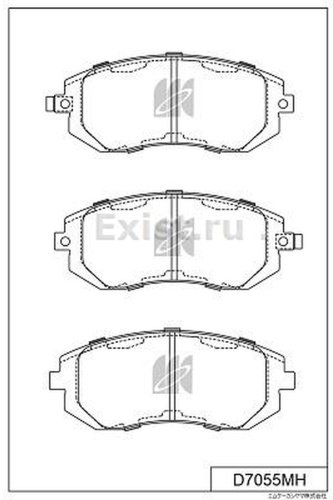 Колодки KASHIYAMA передние D7055MH 4 шт купить,NaN