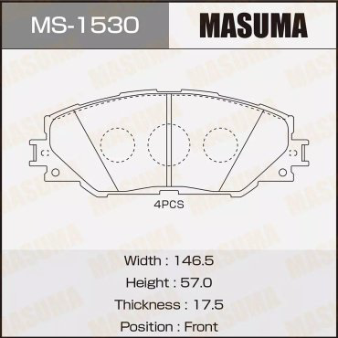 Колодки MASUMA передние MS-1530