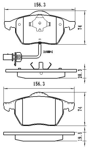 Колодки Winkod передние W0108BP