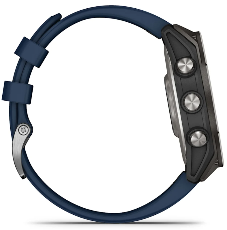 Смарт-часы Garmin Quatix 8 010-02904-50 47 мм серебристый-синий купить,643990