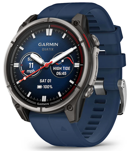 Смарт-часы Garmin Quatix 8 010-02904-50 47 мм серебристый-синий