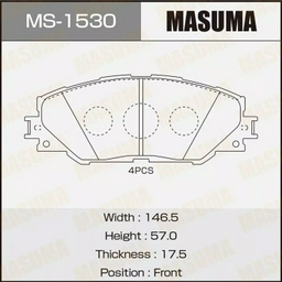 Колодки MASUMA передние MS-1530