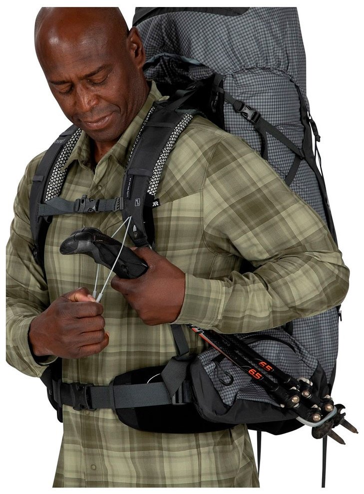 Рюкзак Osprey Aether Pro 75, 10005840 треккинговый 75 серый купить,NaN