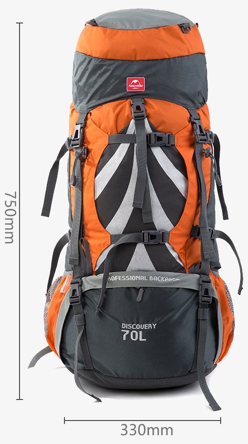 Рюкзак Naturehike NH70B070-B треккинговый 70 л оранжевый купить,NaN