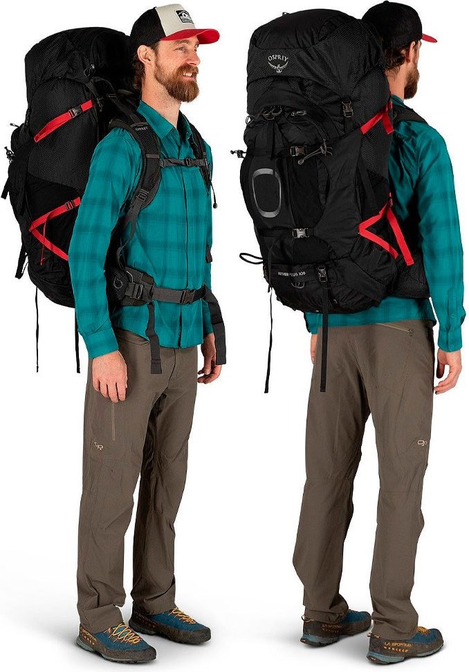 Рюкзак Osprey Aether Plus 85, 10002893 треккинговый 85 черный купить,NaN
