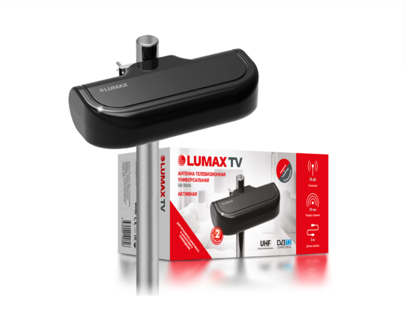Антенна Lumax DA1502A черная  купить,NaN