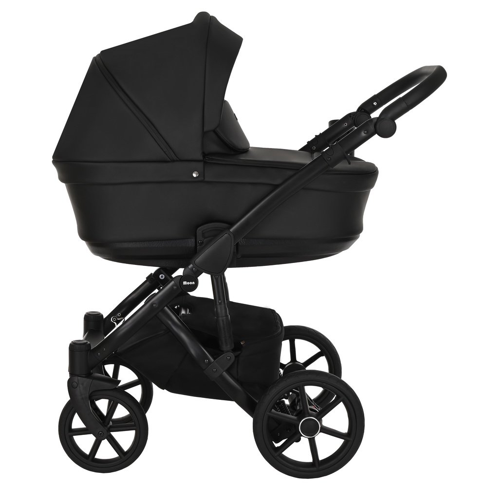 Коляска 2в1 Pituso Moon Кожа Black  купить,NaN