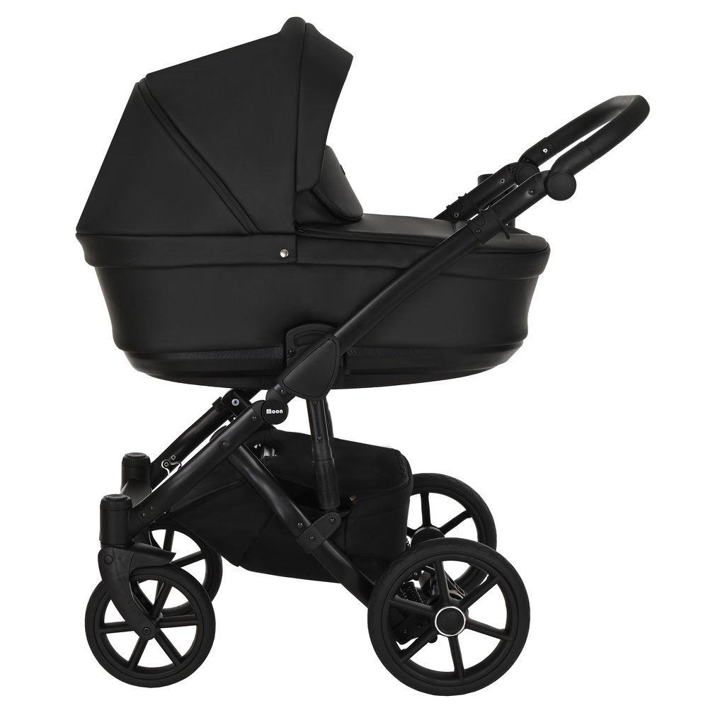 Коляска 2в1 Pituso Moon Кожа Black  купить,NaN