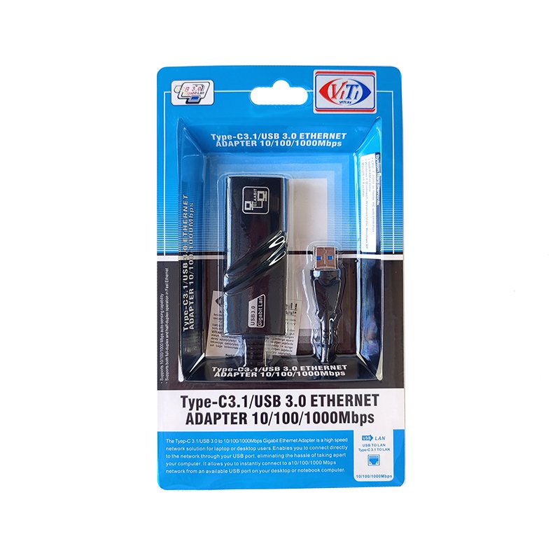 Переходник USB LAN ViTi U3L1000 черный купить,6171