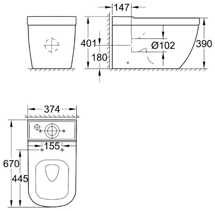 Унитаз Grohe 39338000 белый купить,0
