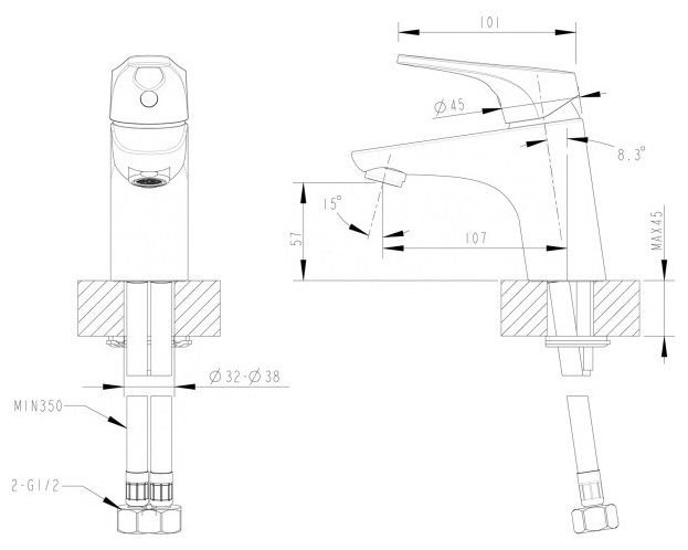 Смеситель Bravat Drop-D F148162C хром купить,NaN