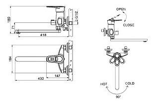 Смеситель Bravat Loop F6124182CP-02L-RUS хром купить,NaN