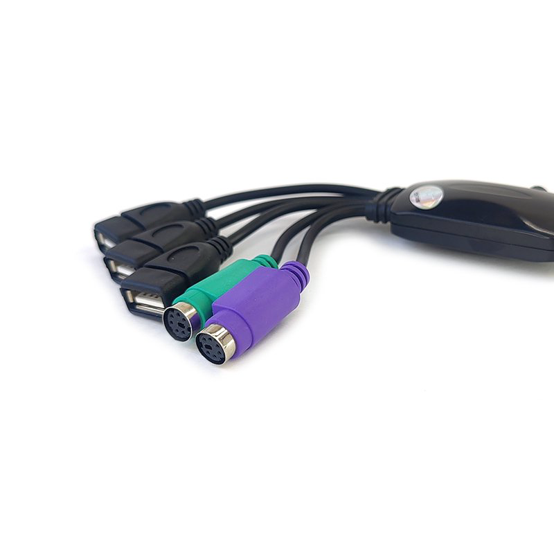 USB Hub 3 PORTS + 2 PS/2 Viti HU215 черный купить,1991