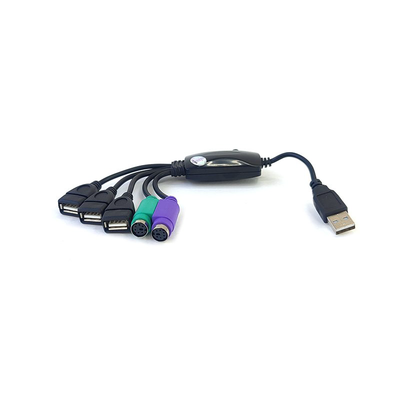 USB Hub 3 PORTS + 2 PS/2 Viti HU215 черный купить,1991