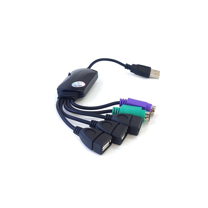 USB Hub 3 PORTS + 2 PS/2 Viti HU215 черный
