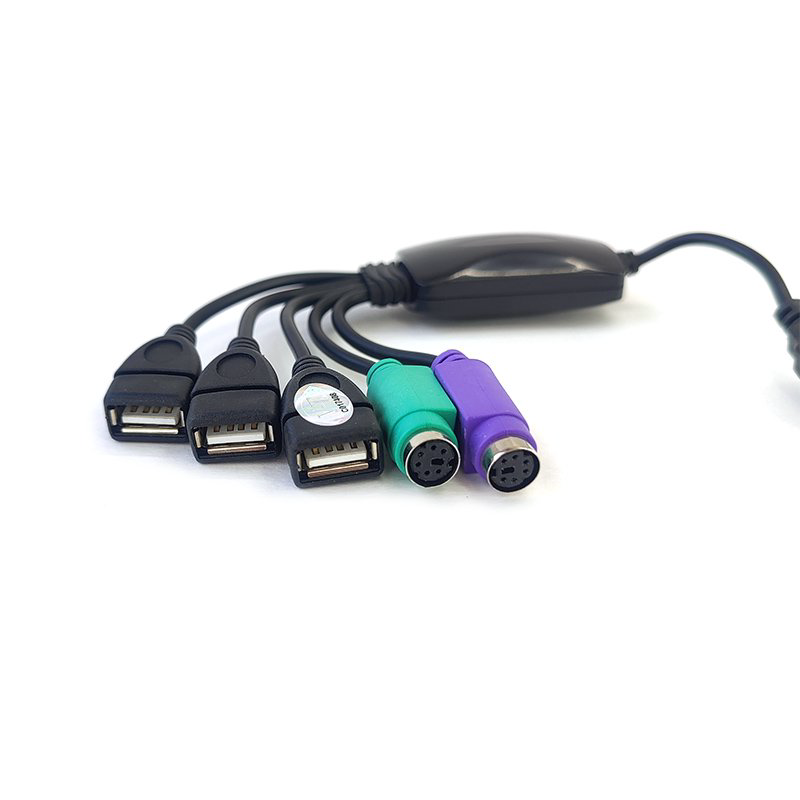 USB Hub 3 PORTS + 2 PS/2 Viti HU215 черный купить,1991