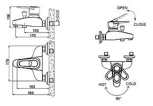 Смеситель Bravat Loop F6124182CP-01-RUS хром купить,0