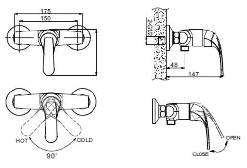 Смеситель Bravat F9135188CP-01-RUS хром купить,NaN