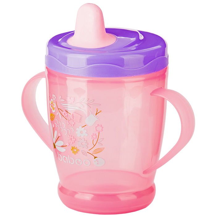 Поильник Baboo Flora 250 мл розовый купить,NaN