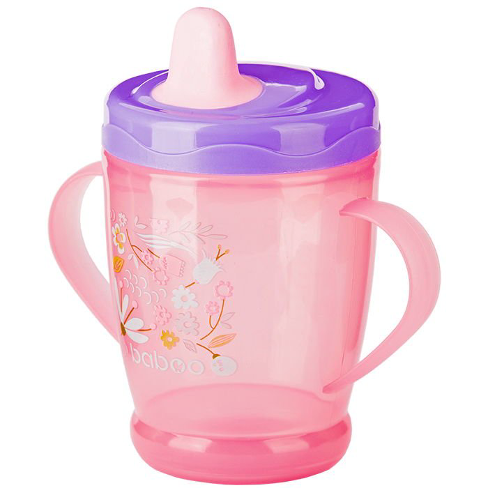 Поильник Baboo Flora 250 мл розовый купить,NaN
