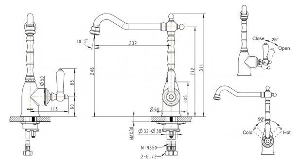 Смеситель Bravat F775109C-1 ART хром купить,NaN