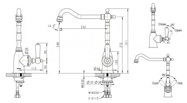 Смеситель Bravat F775109C-1 ART хром купить,NaN