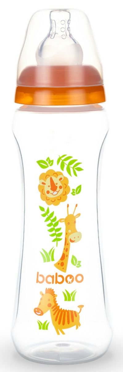 Бутылочка Baboo Safari 330мл оранжевая купить,NaN