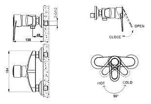 Смеситель Bravat Loop F9124182CP-01-RUS хром купить,NaN
