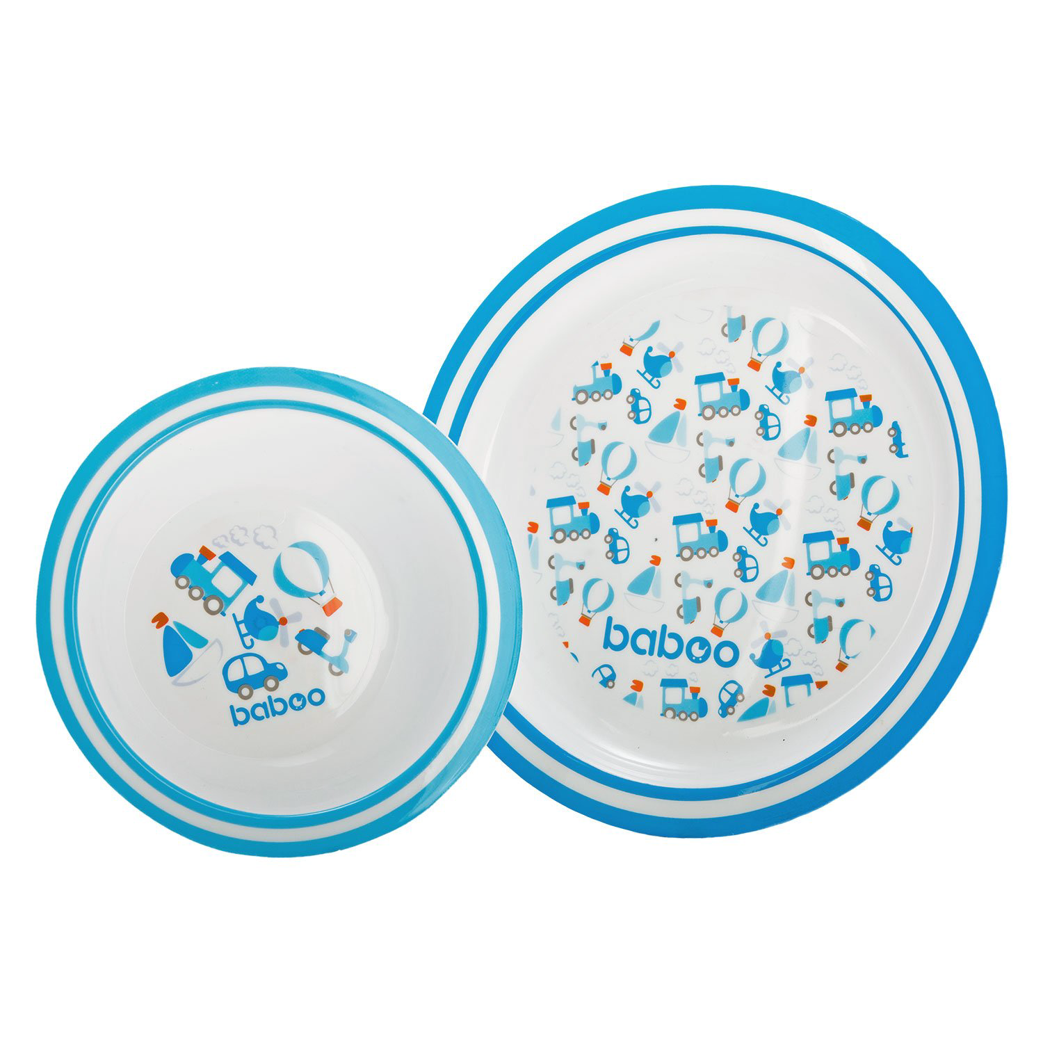 Тарелка Baboo Tansport 6 м+ 9-019 белая купить,NaN