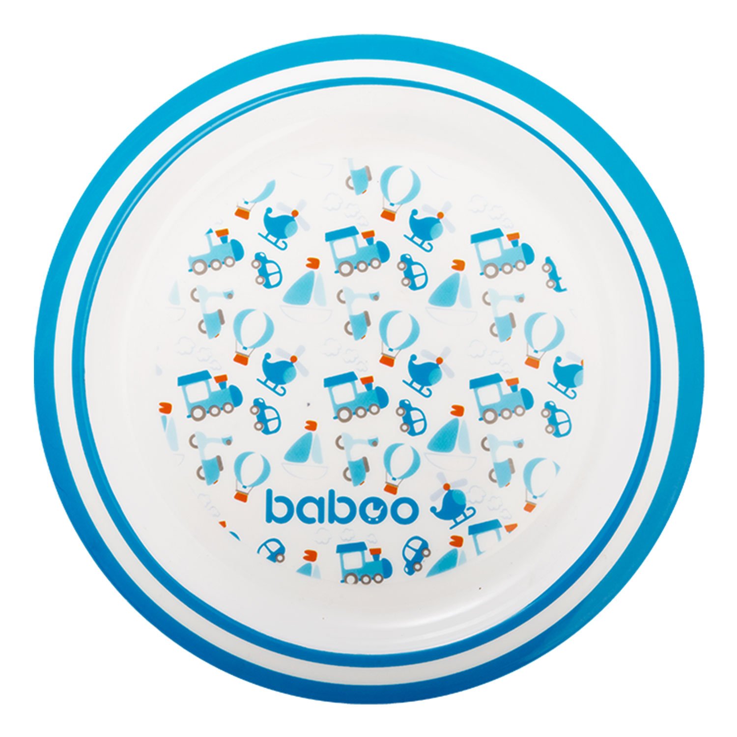 Тарелка Baboo Tansport 6 м+ 9-019 белая купить,NaN