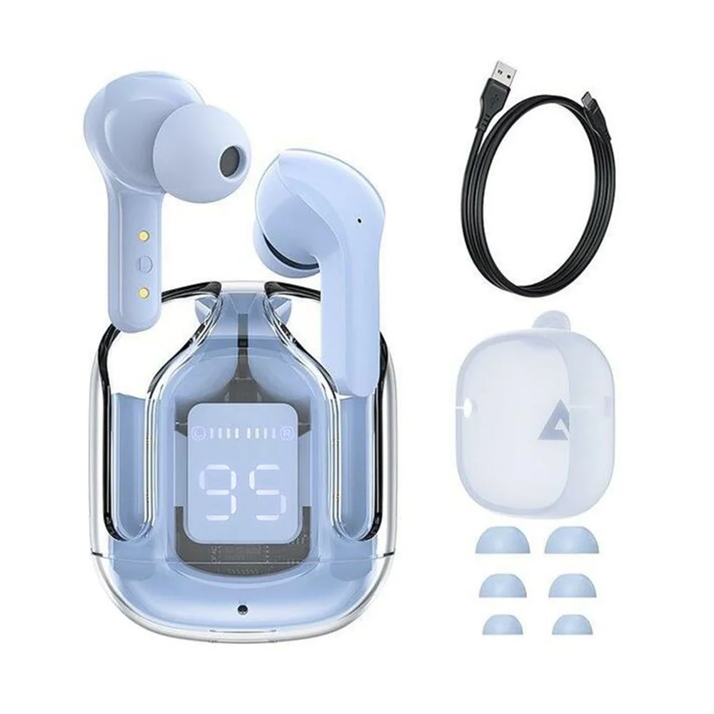 Наушники Acefast Crystal T6 Ice Blue