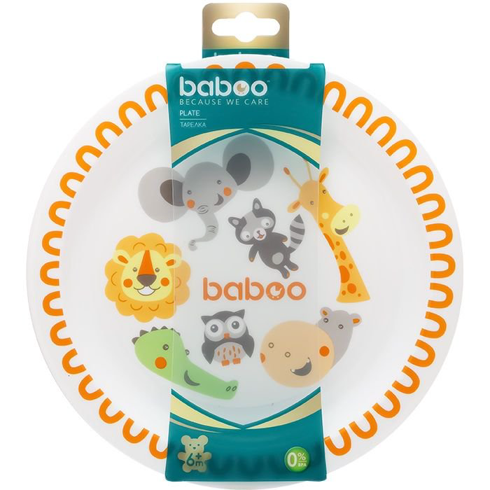 Тарелка Baboo Safari 6 м+ 9-020 белая купить,NaN