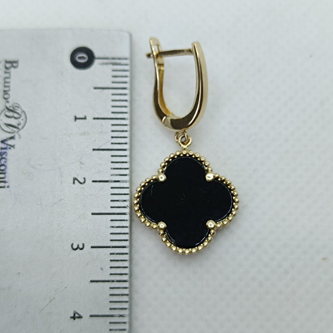 Серьги MANILAS GOLD Diana diamond вес 4.59 г золото, оникс купить,NaN