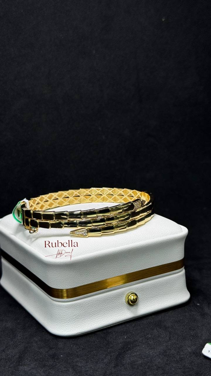 Браслет Rubella 0986 длина 18 см, вес 14.48 г золото, плетение гавайка купить,NaN