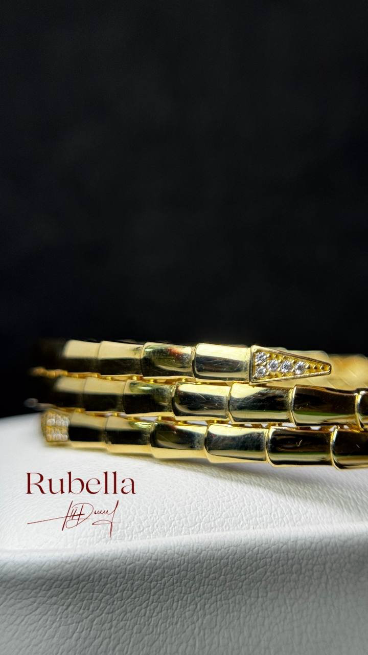 Браслет Rubella 0986 длина 18 см, вес 14.48 г золото, плетение гавайка купить,NaN