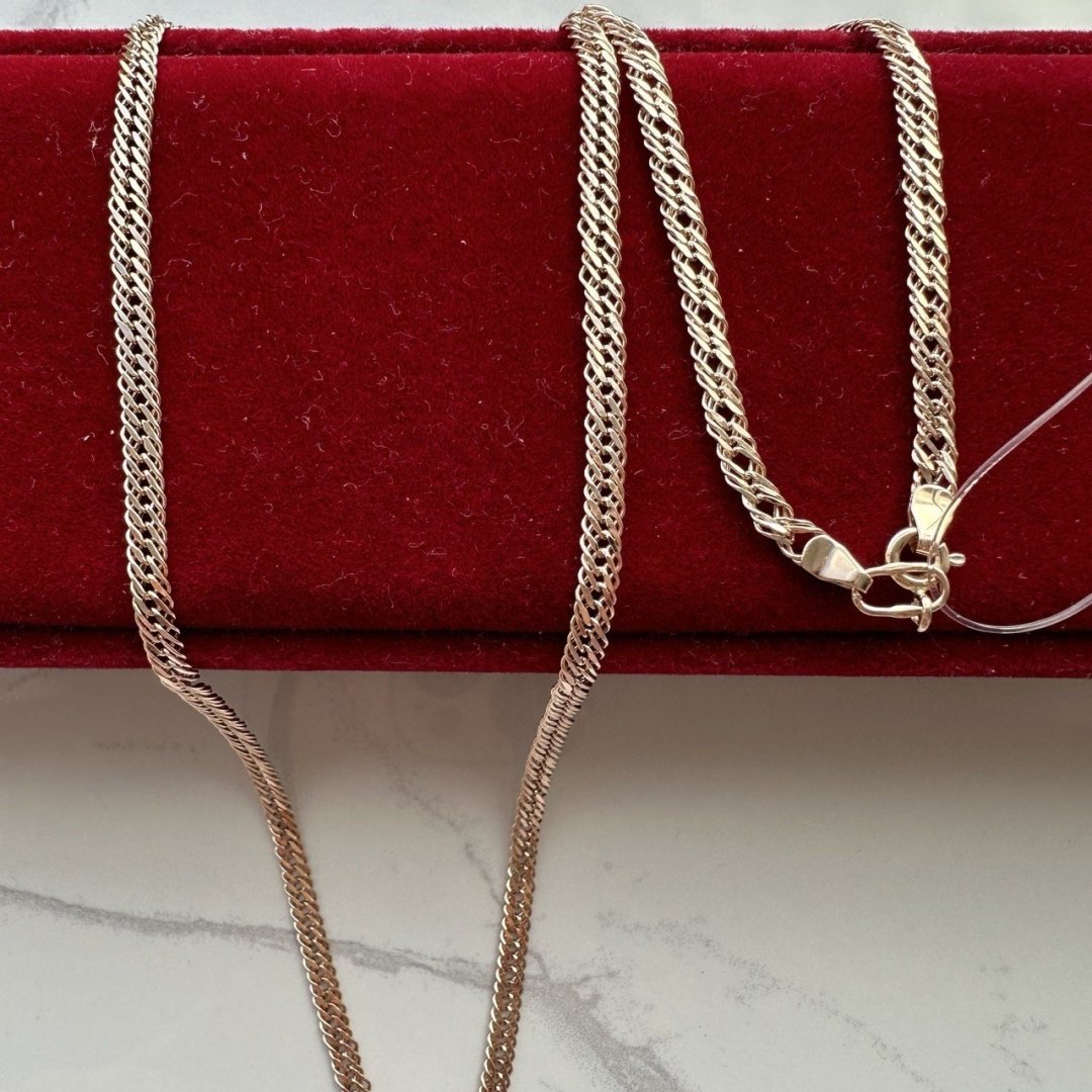 Цепь SAFIYA JEWELRY 515504022 длина 50 см, вес 3.38 г золото, плетение тройной ромб купить,NaN