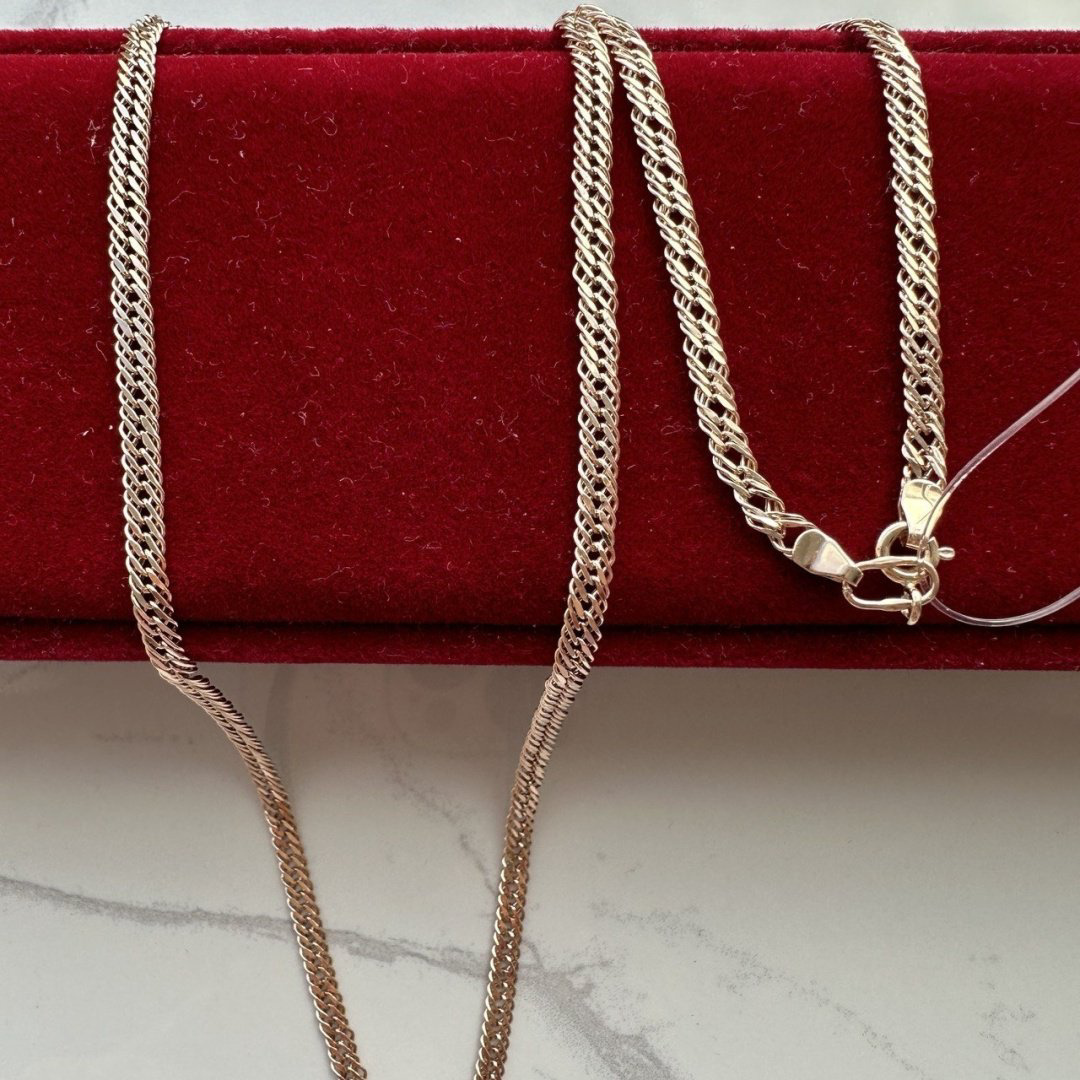 Цепь SAFIYA JEWELRY 515504022 длина 50 см, вес 3.38 г золото, плетение тройной ромб купить,NaN