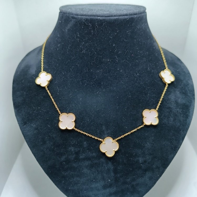 Колье MANILAS GOLD Diana Diamond длина 45 см вес 10.63 г золото, перламутр купить,NaN