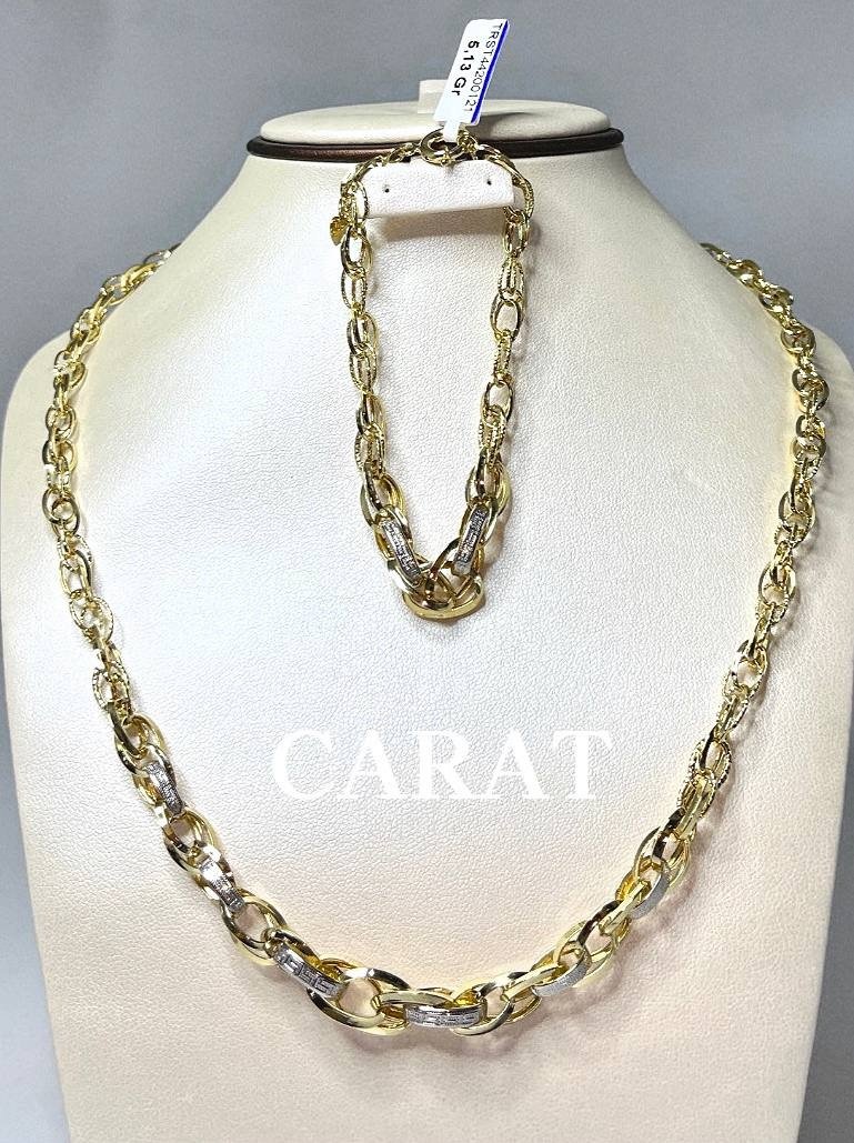 Carat Золото Италия колье браслет вес 16.81 г золото, без вставок купить,NaN