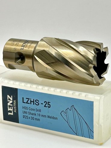 Сверло LENZ корончатое LZHS-025 25 мм, 1 шт.