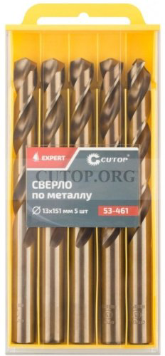 Сверло CUTOP по металлу 53-461 13 мм, 5 шт.