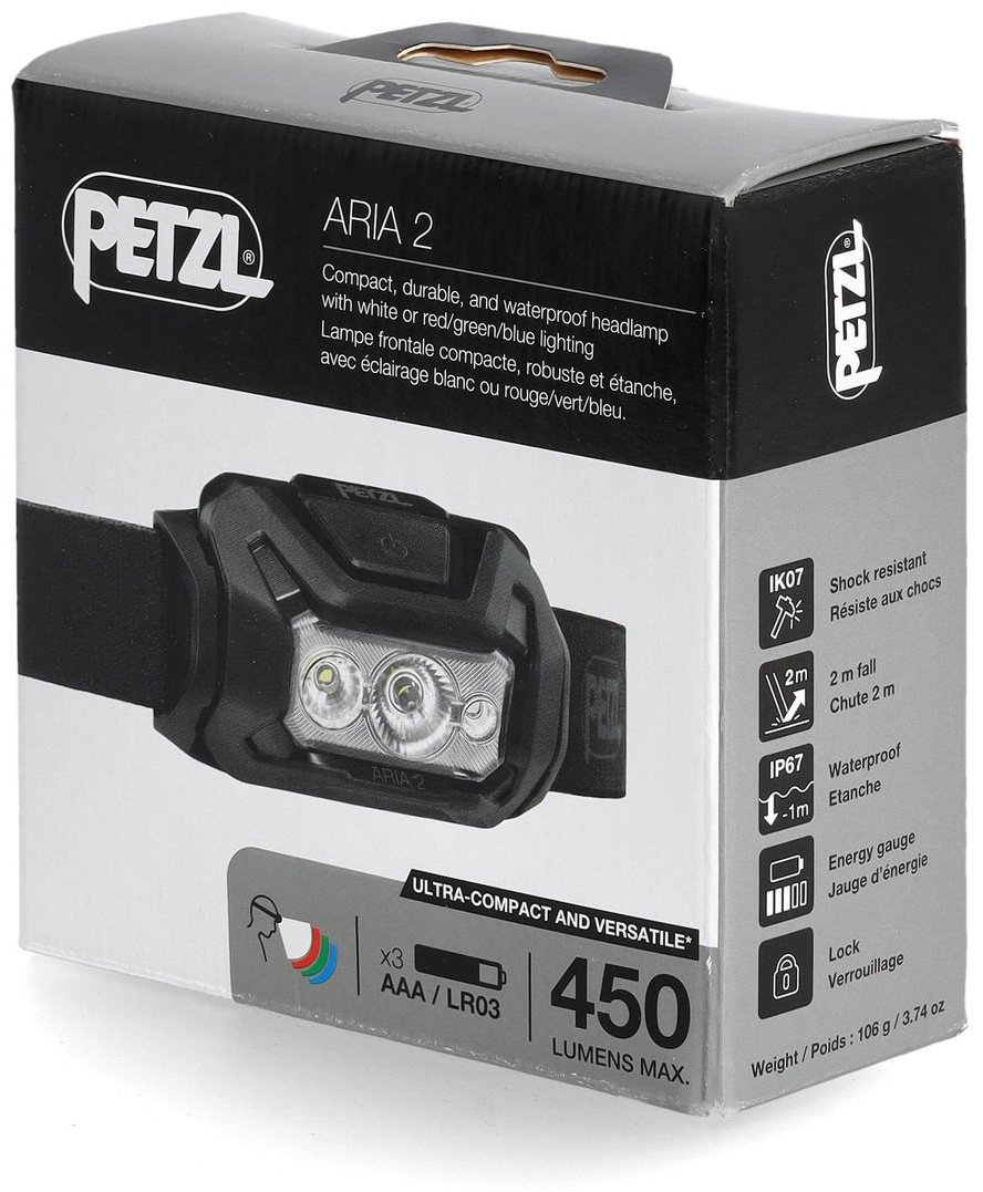 Фонарь Petzl Headlamp ARIA 2 RGB E070BA00 налобный черный