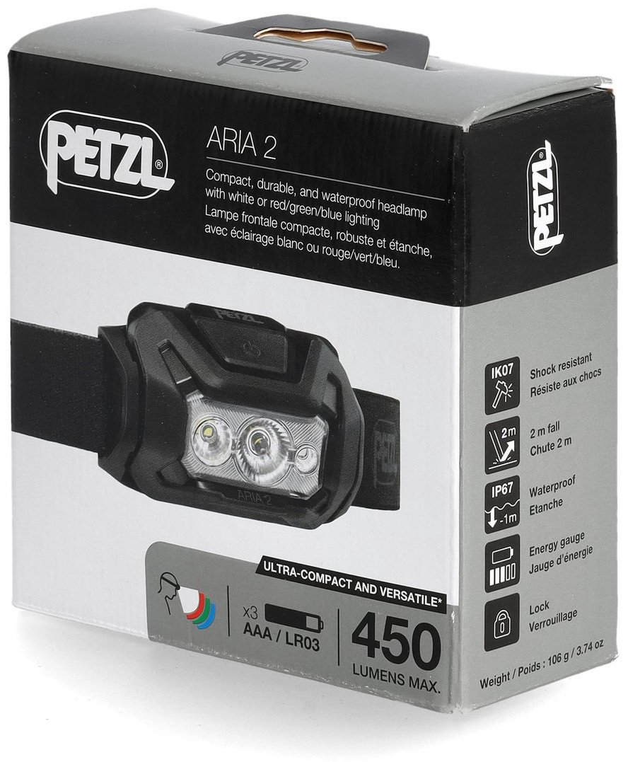 Фонарь Petzl Headlamp ARIA 2 RGB E070BA00 налобный черный
